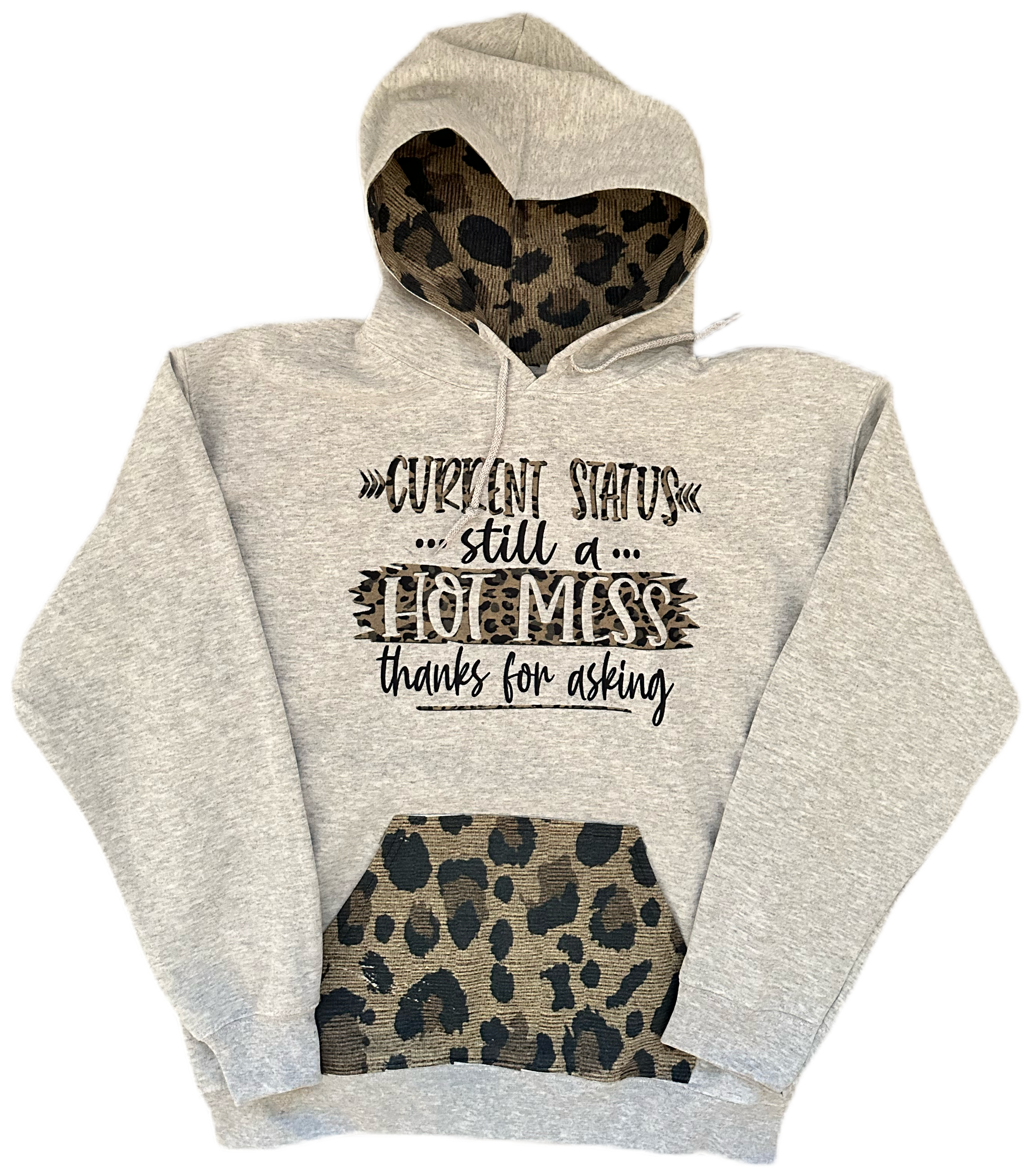 Black leopard print 2024 hoodie
