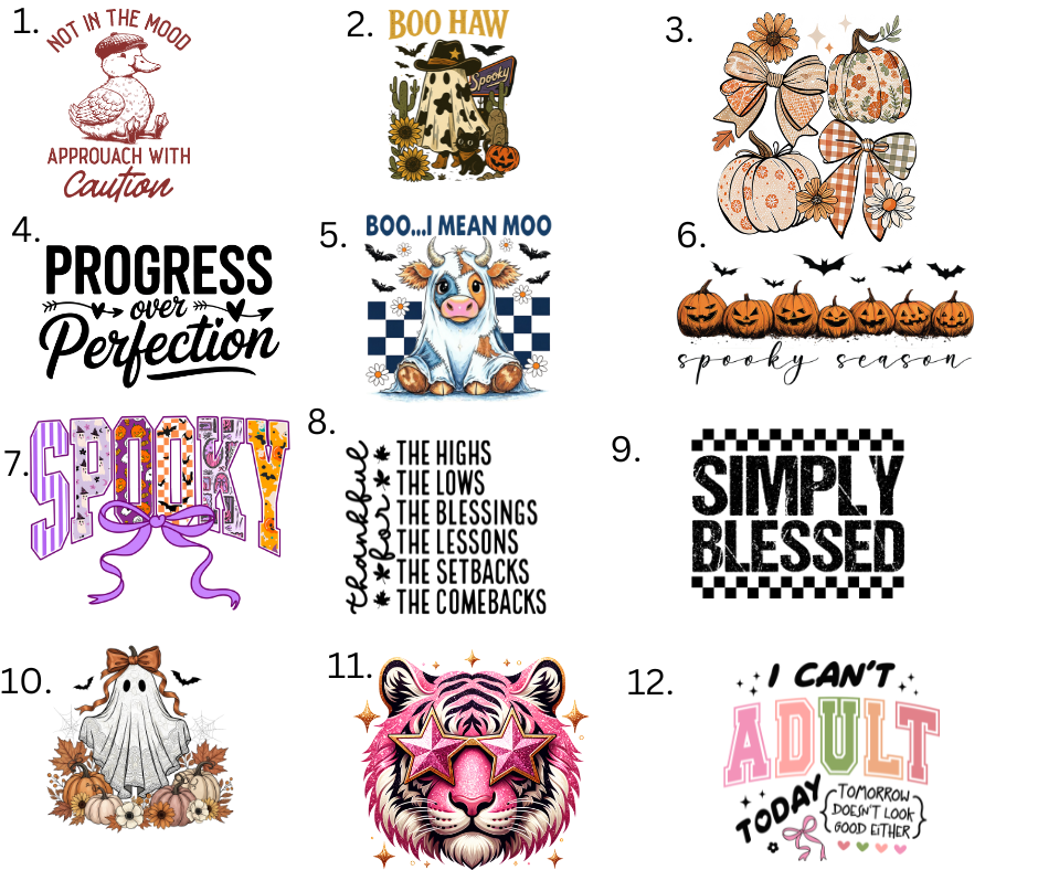 Sublimation Designs (Vintage Style prints)