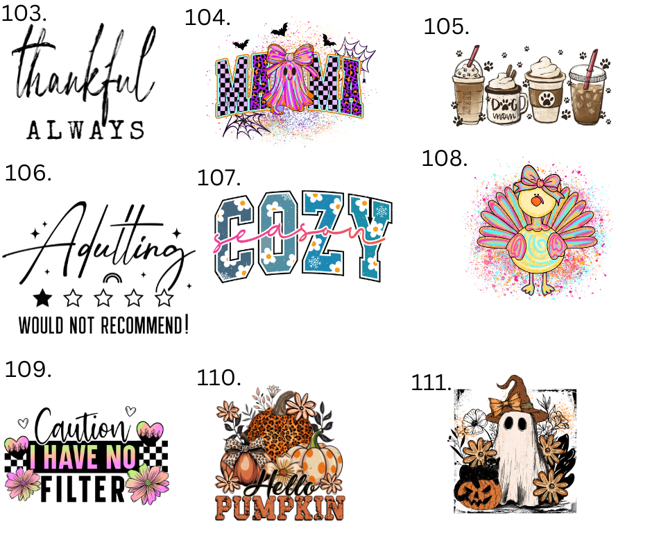 Sublimation Designs (Vintage Style prints)