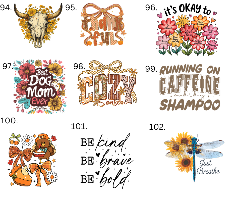 Sublimation Designs (Vintage Style prints)
