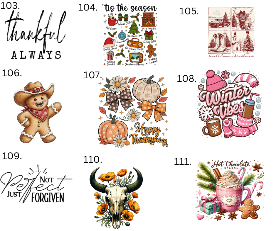 Sublimation Designs (Vintage Style prints)