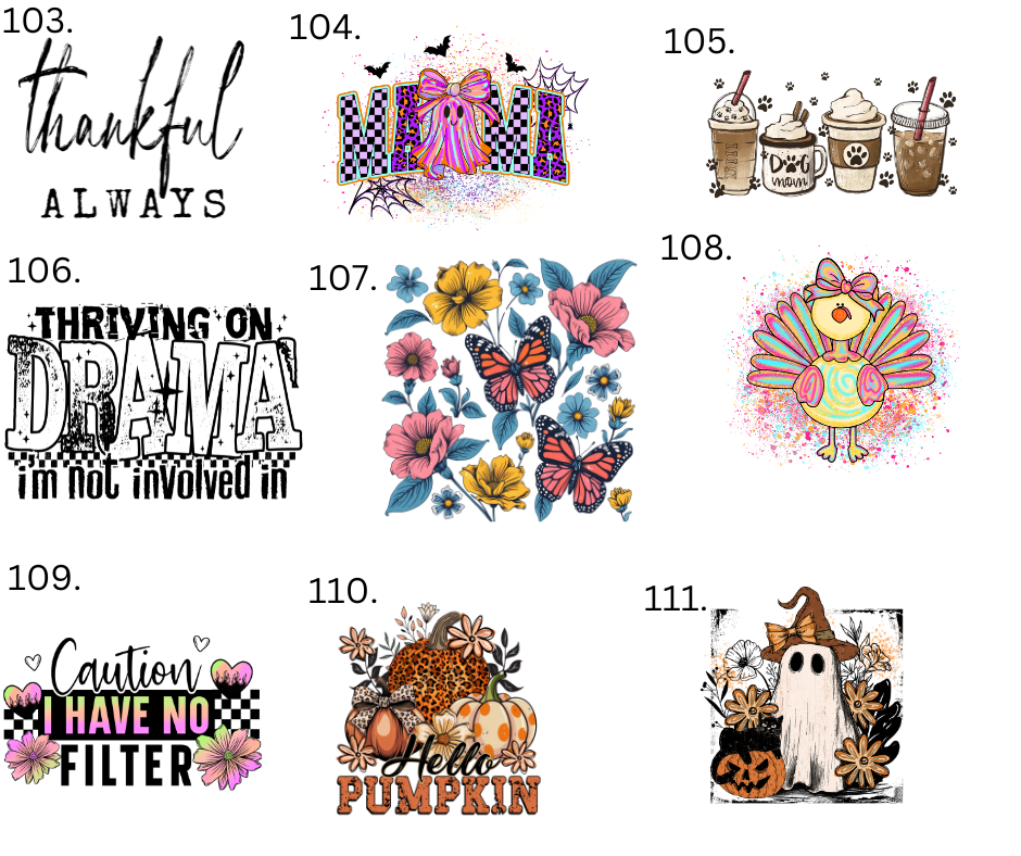 Sublimation Designs (Vintage Style prints)