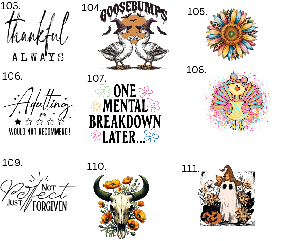 Sublimation Designs (Vintage Style prints)