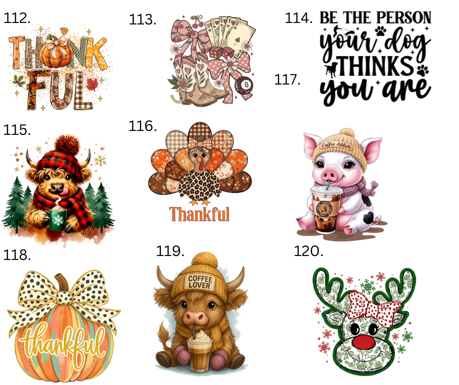 Sublimation Designs (Vintage Style prints)