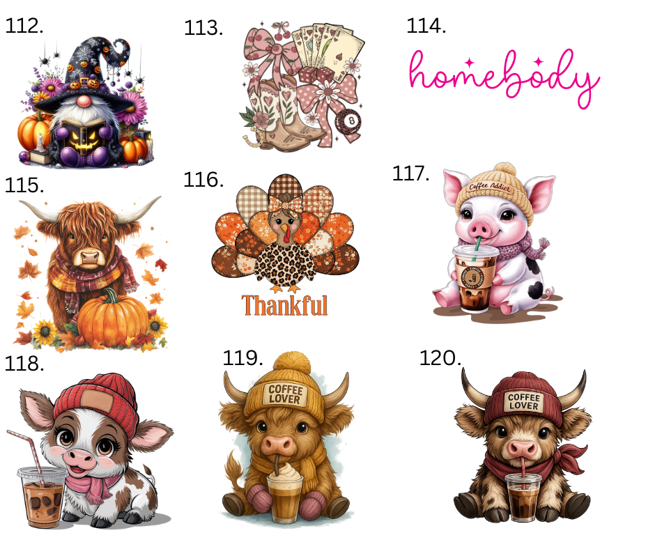 Sublimation Designs (Vintage Style prints)