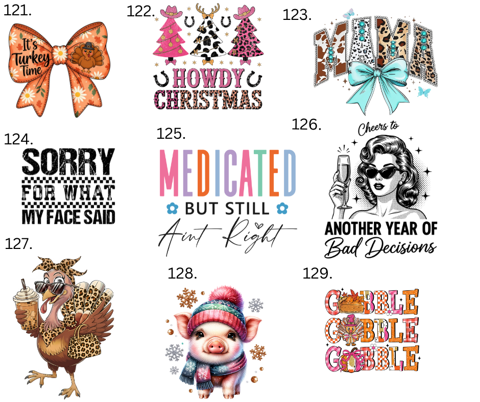 Sublimation Designs (Vintage Style prints)