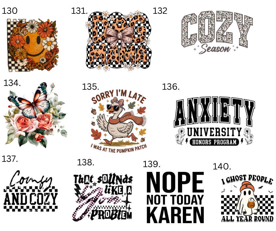Sublimation Designs (Vintage Style prints)