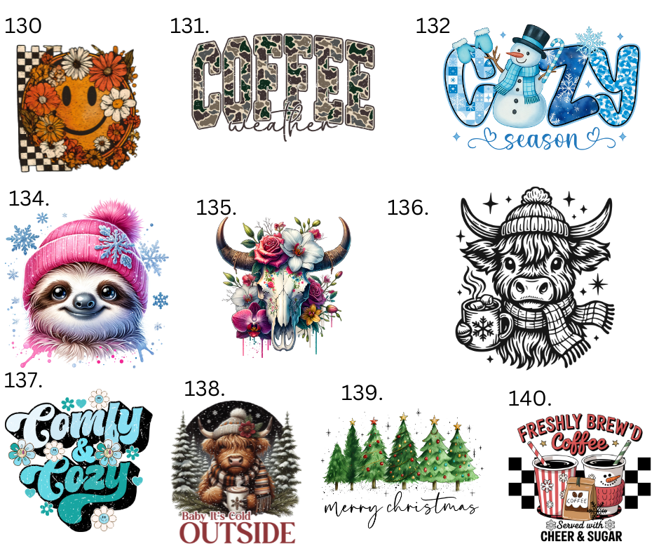 Sublimation Designs (Vintage Style prints)