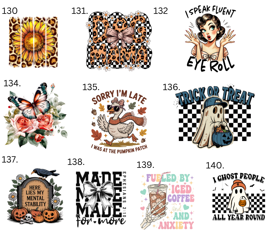 Sublimation Designs (Vintage Style prints)