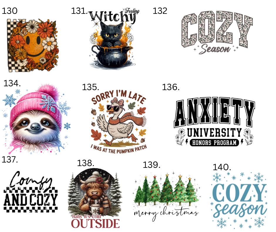 Sublimation Designs (Vintage Style prints)