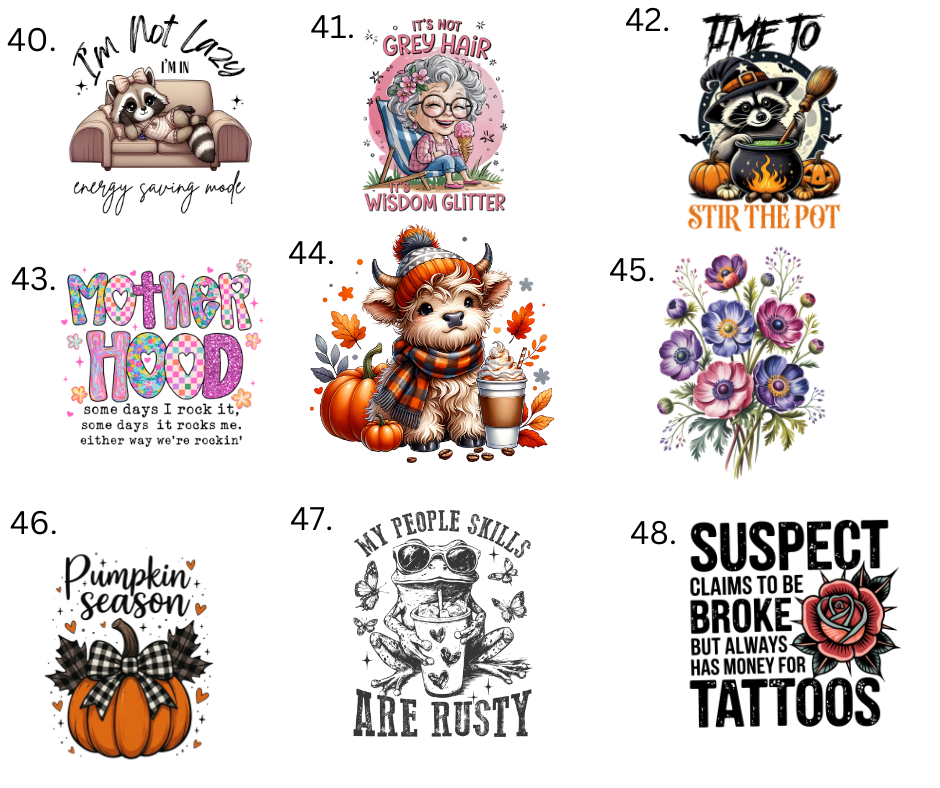 Sublimation Designs (Vintage Style prints)