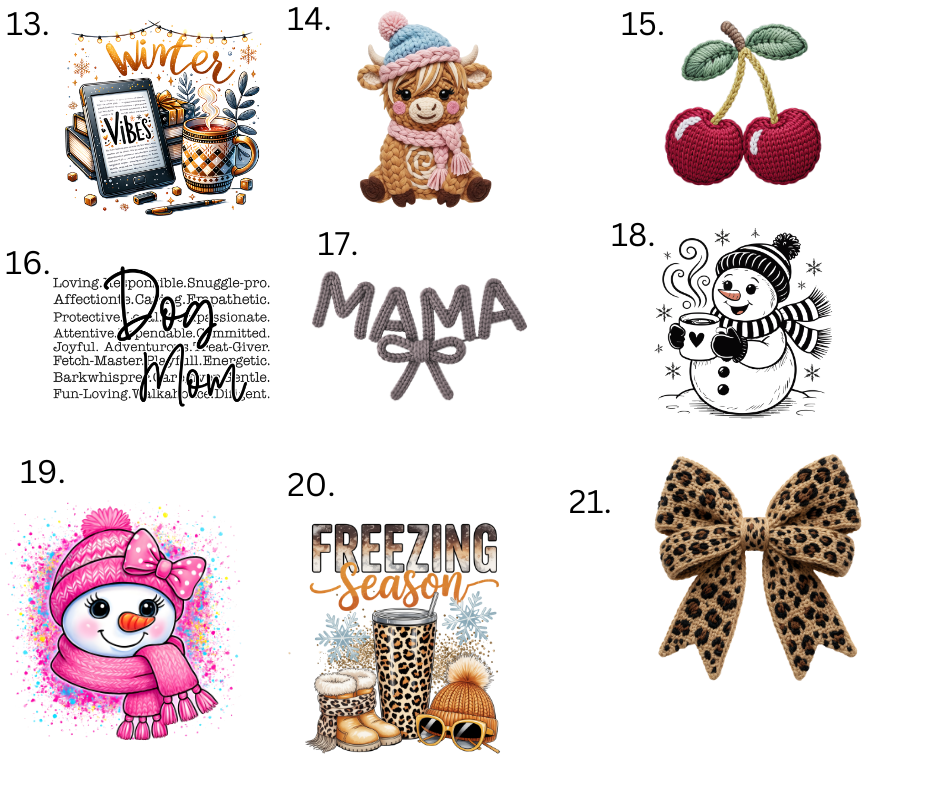 Sublimation Designs (Vintage Style prints)