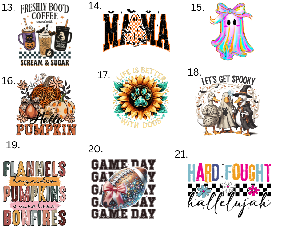 Sublimation Designs (Vintage Style prints)