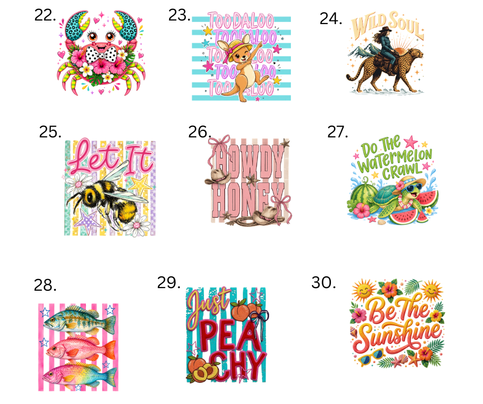 Sublimation Designs (Vintage Style prints)