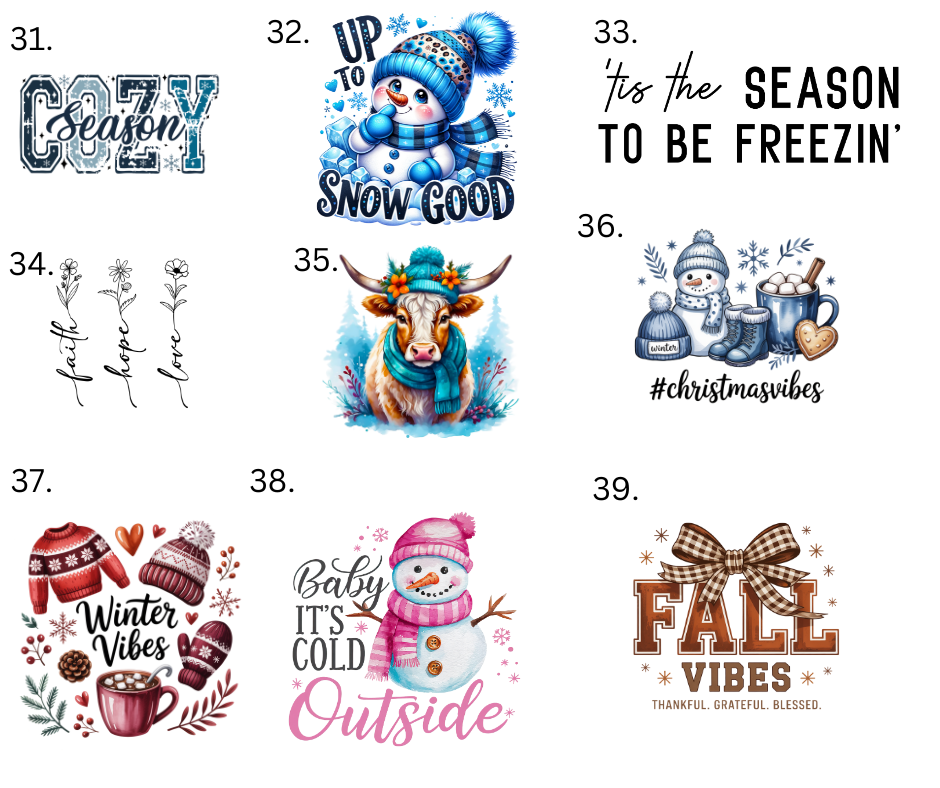 Sublimation Designs (Vintage Style prints)