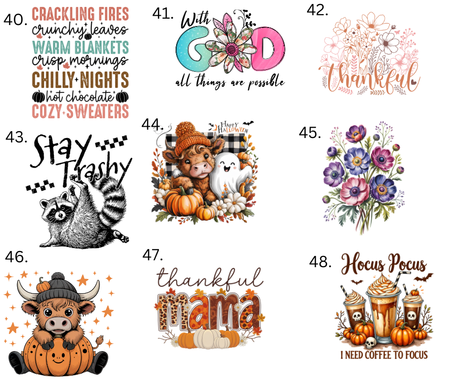Sublimation Designs (Vintage Style prints)