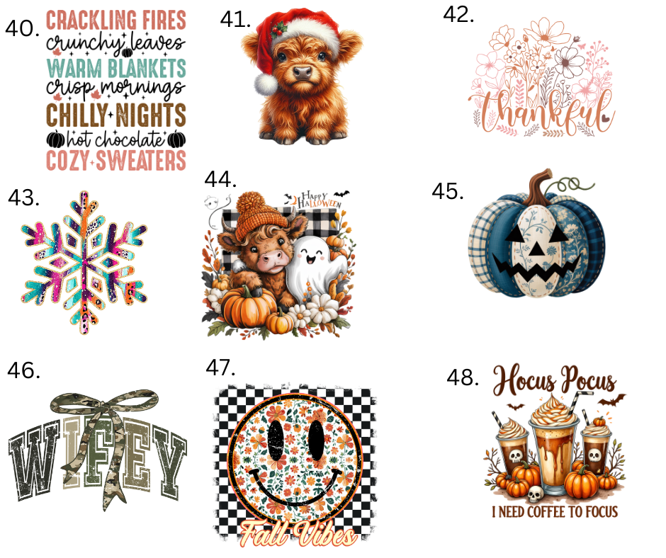 Sublimation Designs (Vintage Style prints)