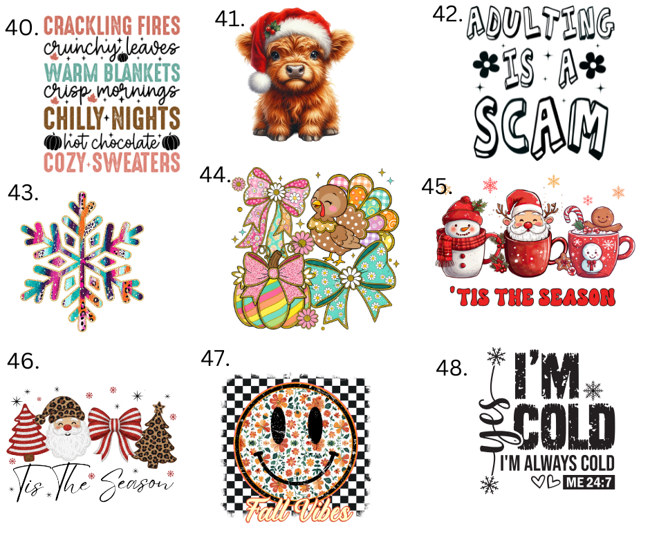 Sublimation Designs (Vintage Style prints)