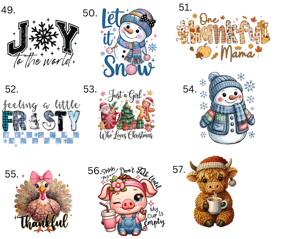 Sublimation Designs (Vintage Style prints)