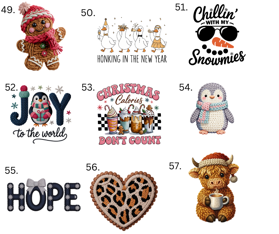 Sublimation Designs (Vintage Style prints)