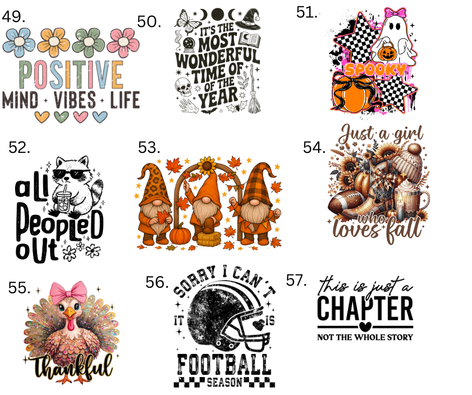 Sublimation Designs (Vintage Style prints)
