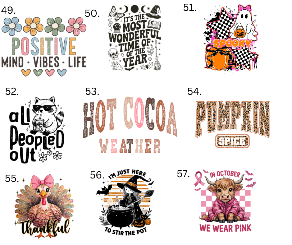 Sublimation Designs (Vintage Style prints)