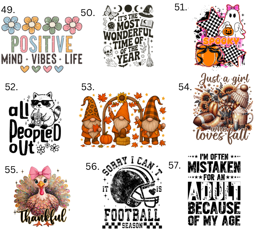 Sublimation Designs (Vintage Style prints)