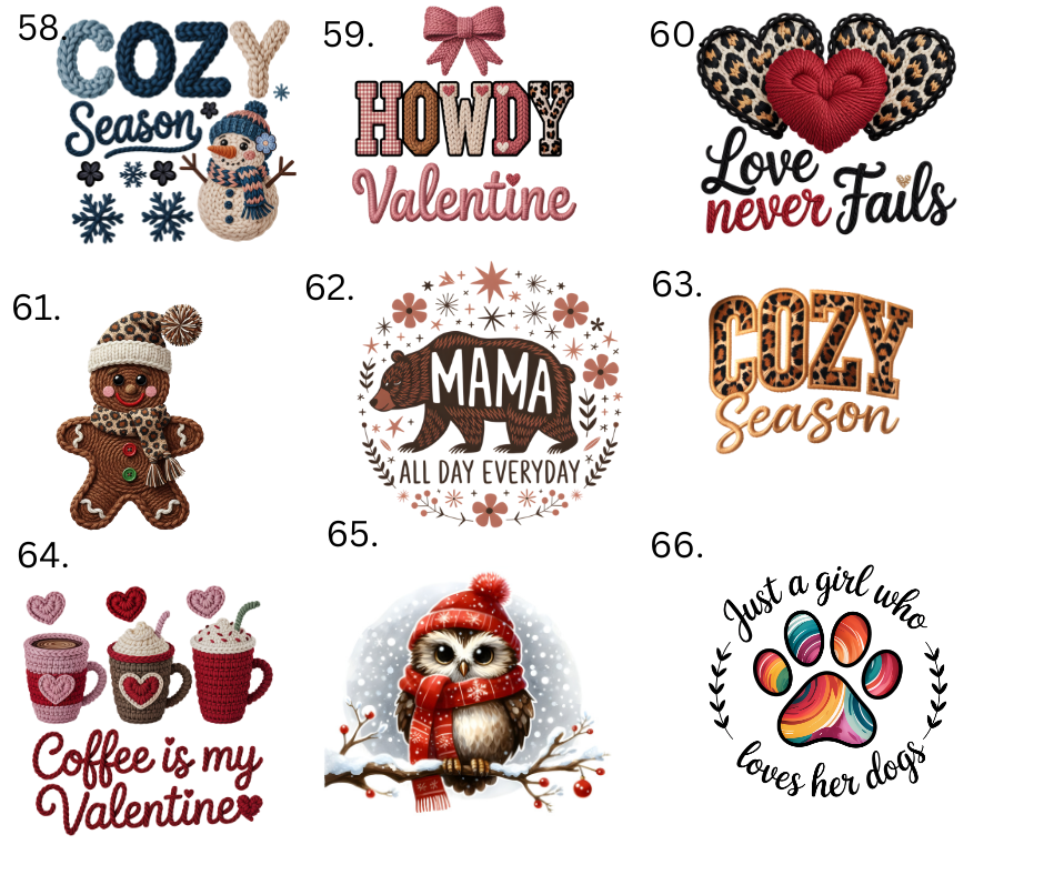 Sublimation Designs (Vintage Style prints)