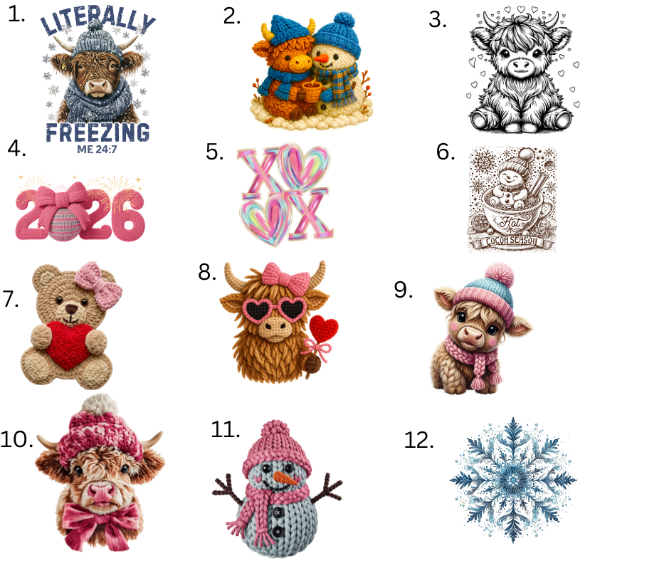 Sublimation Designs (Vintage Style prints)