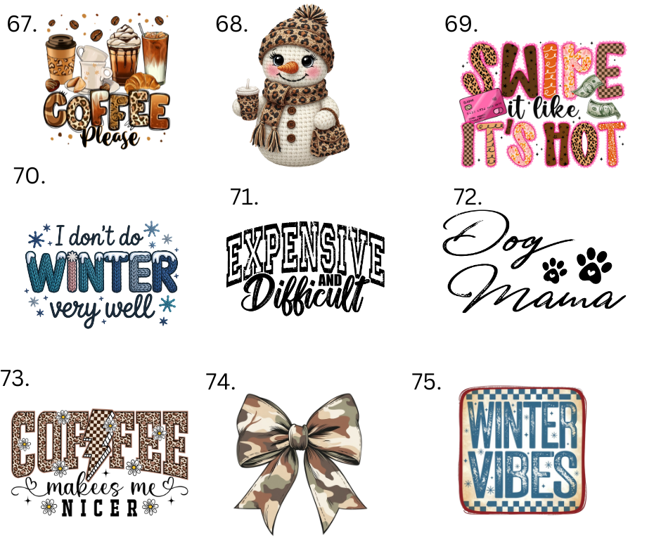 Sublimation Designs (Vintage Style prints)