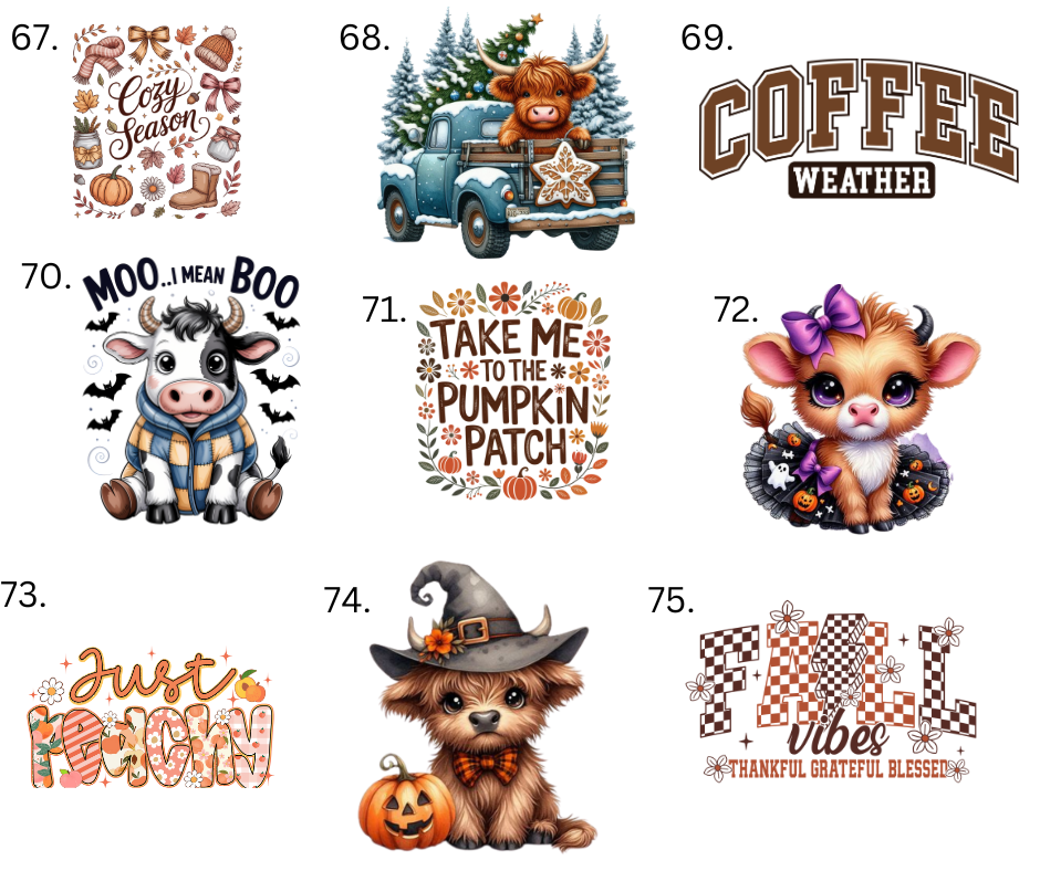 Sublimation Designs (Vintage Style prints)