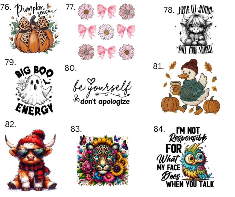Sublimation Designs (Vintage Style prints)
