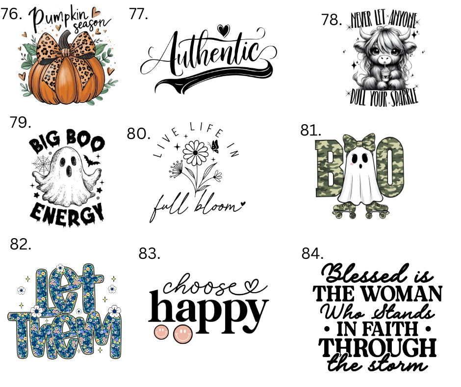 Sublimation Designs (Vintage Style prints)