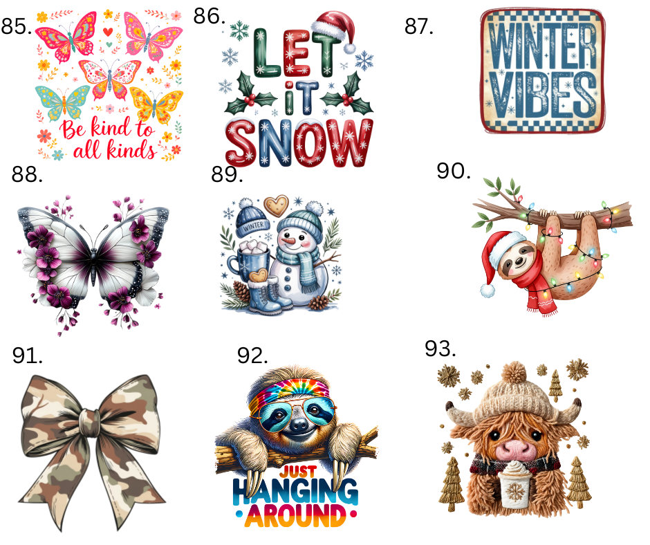 Sublimation Designs (Vintage Style prints)