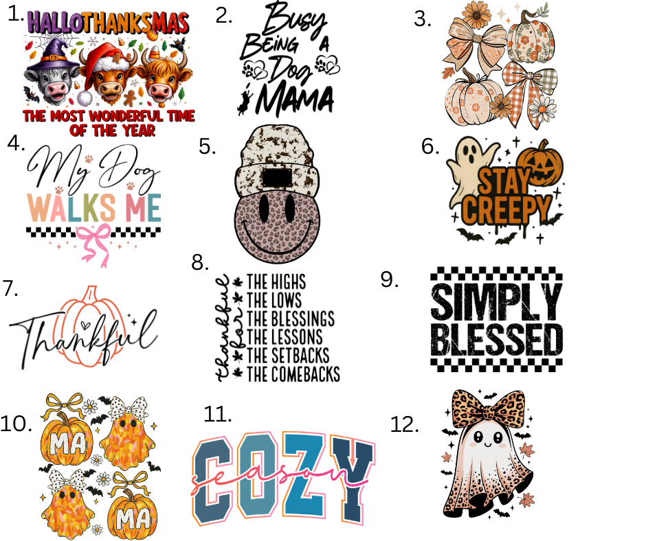 Sublimation Designs (Vintage Style prints)