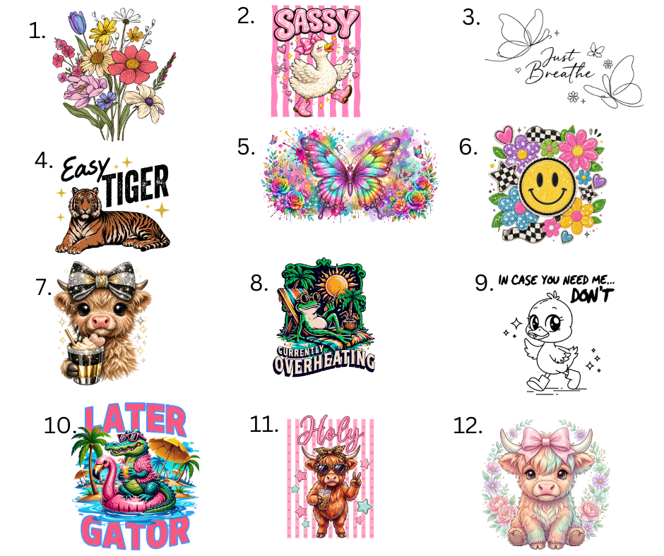 Sublimation Designs (Vintage Style prints)