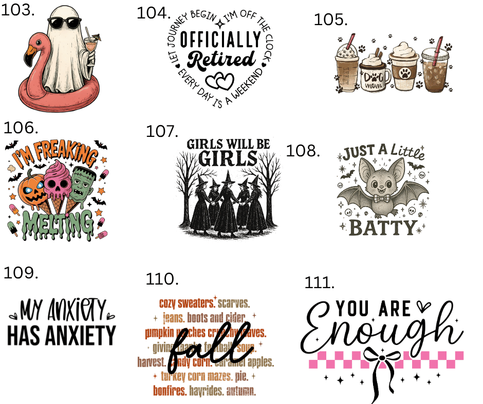 Sublimation Designs (Vintage Style prints)
