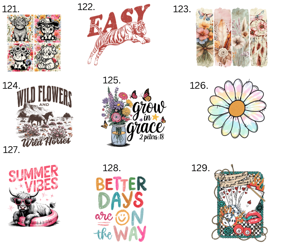Sublimation Designs (Vintage Style prints)