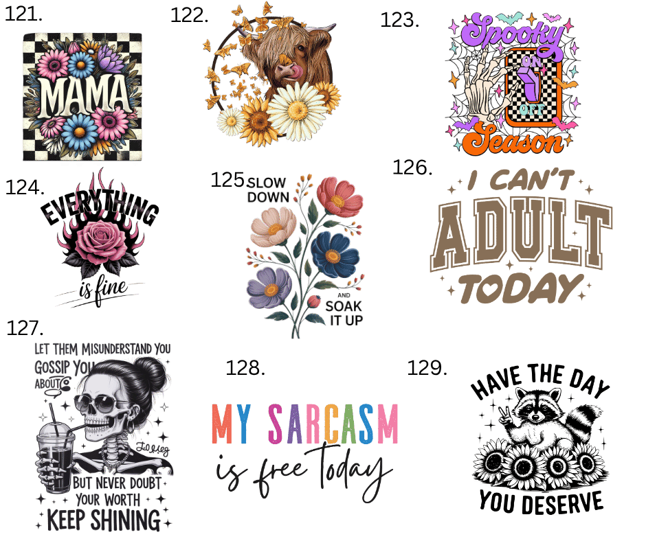 Sublimation Designs (Vintage Style prints)