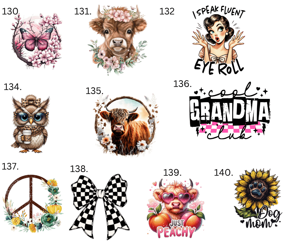 Sublimation Designs (Vintage Style prints)