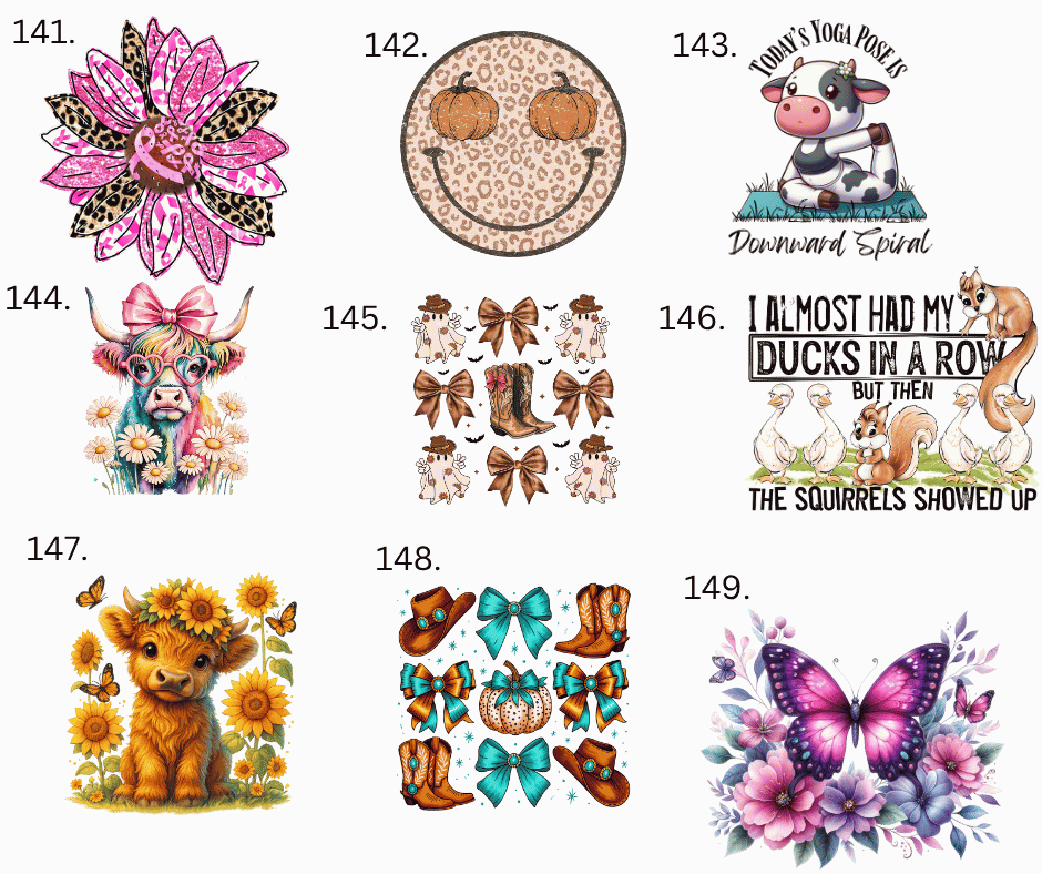 Sublimation Designs (Vintage Style prints)