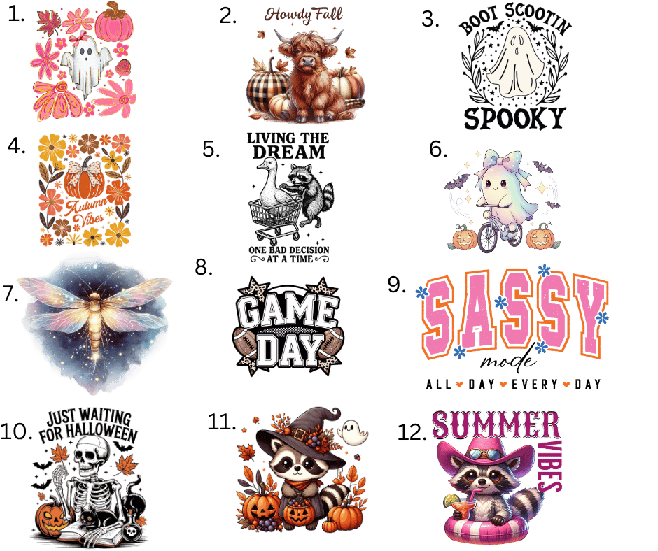 Sublimation Designs (Vintage Style prints)