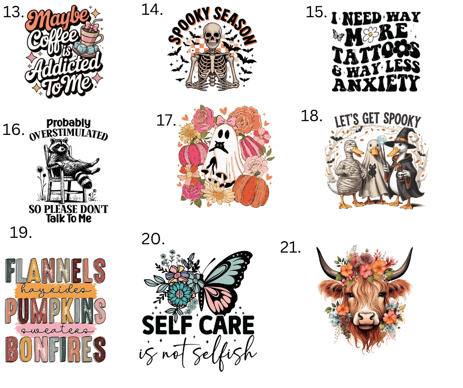 Sublimation Designs (Vintage Style prints)