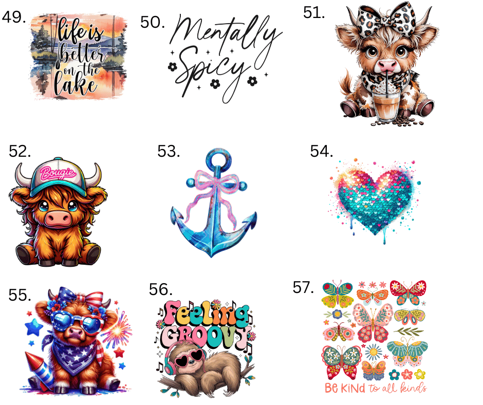 Sublimation Designs (Vintage Style prints)