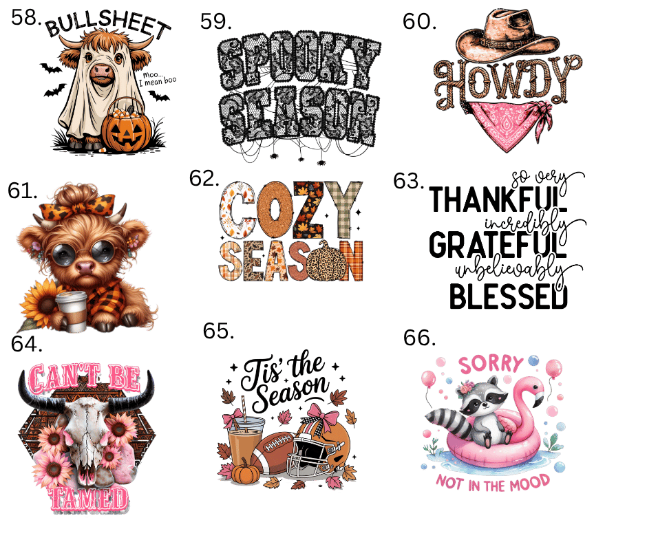 Sublimation Designs (Vintage Style prints)