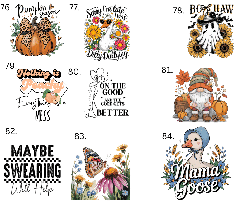 Sublimation Designs (Vintage Style prints)