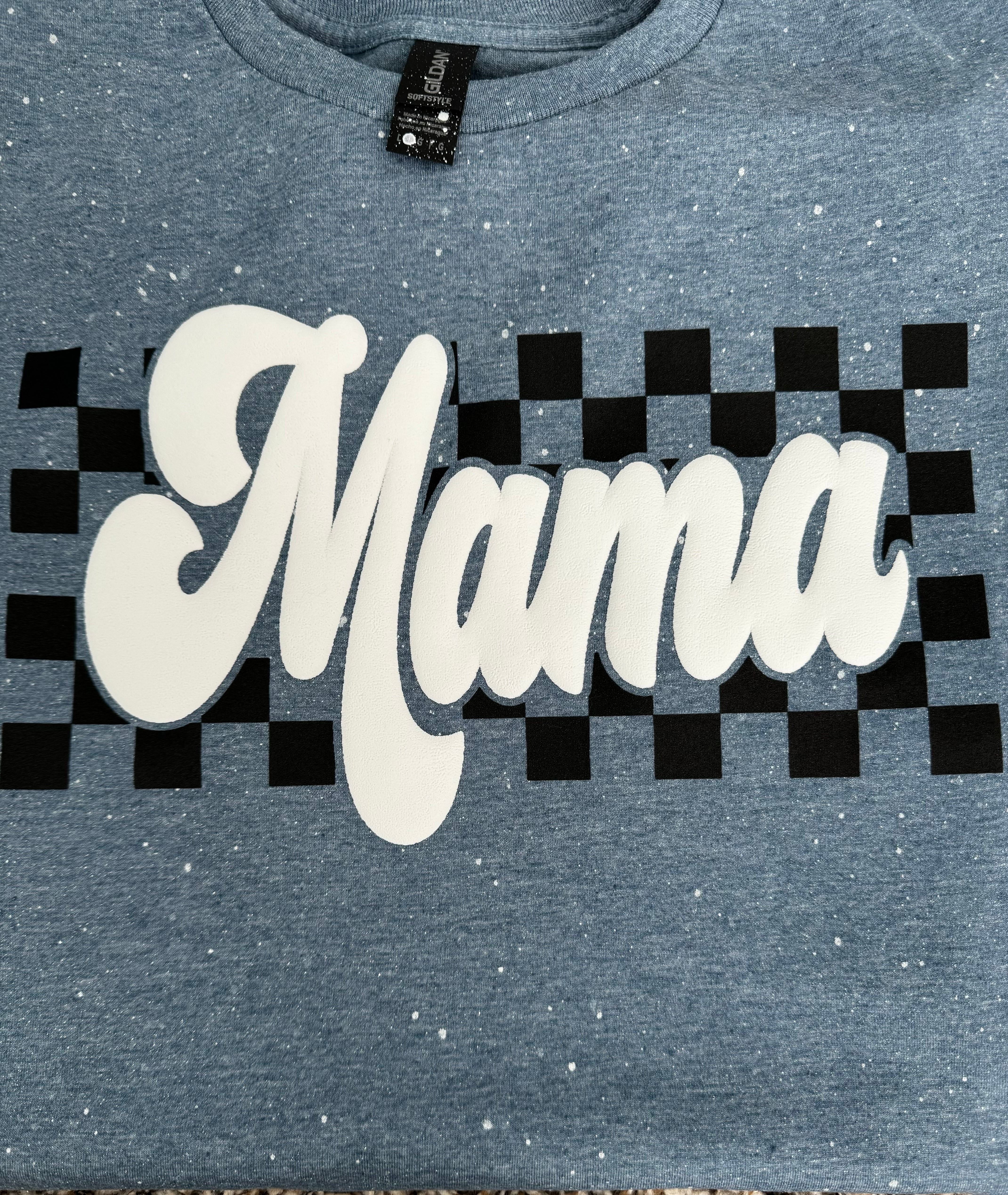 Mama Checker Puff Print