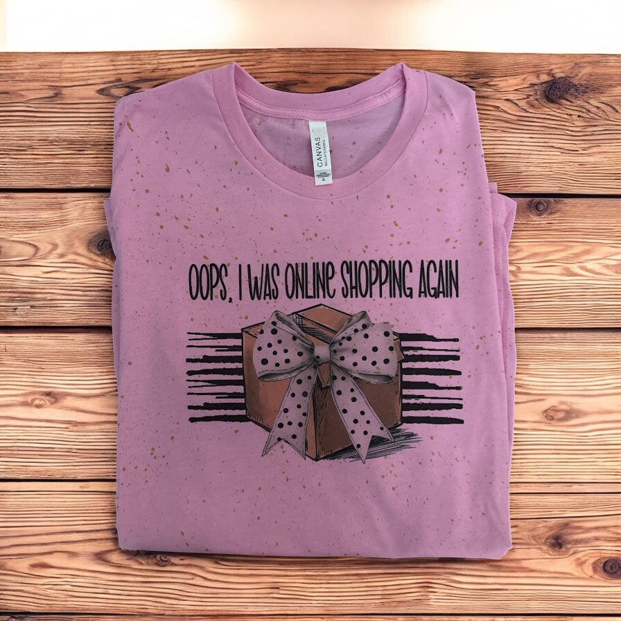Online Shopping Paint Splatter T Shirt