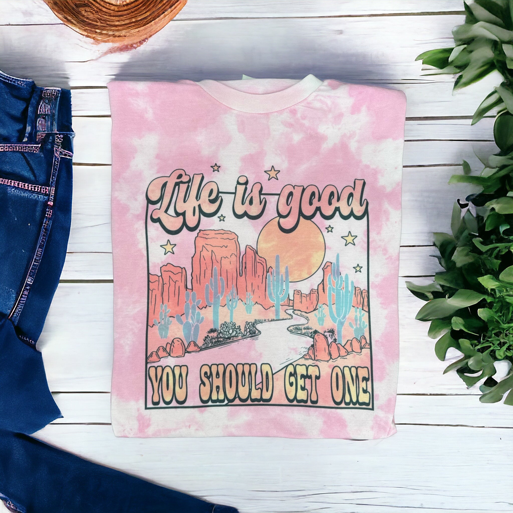 Life is Good Tie Dye T Shirt