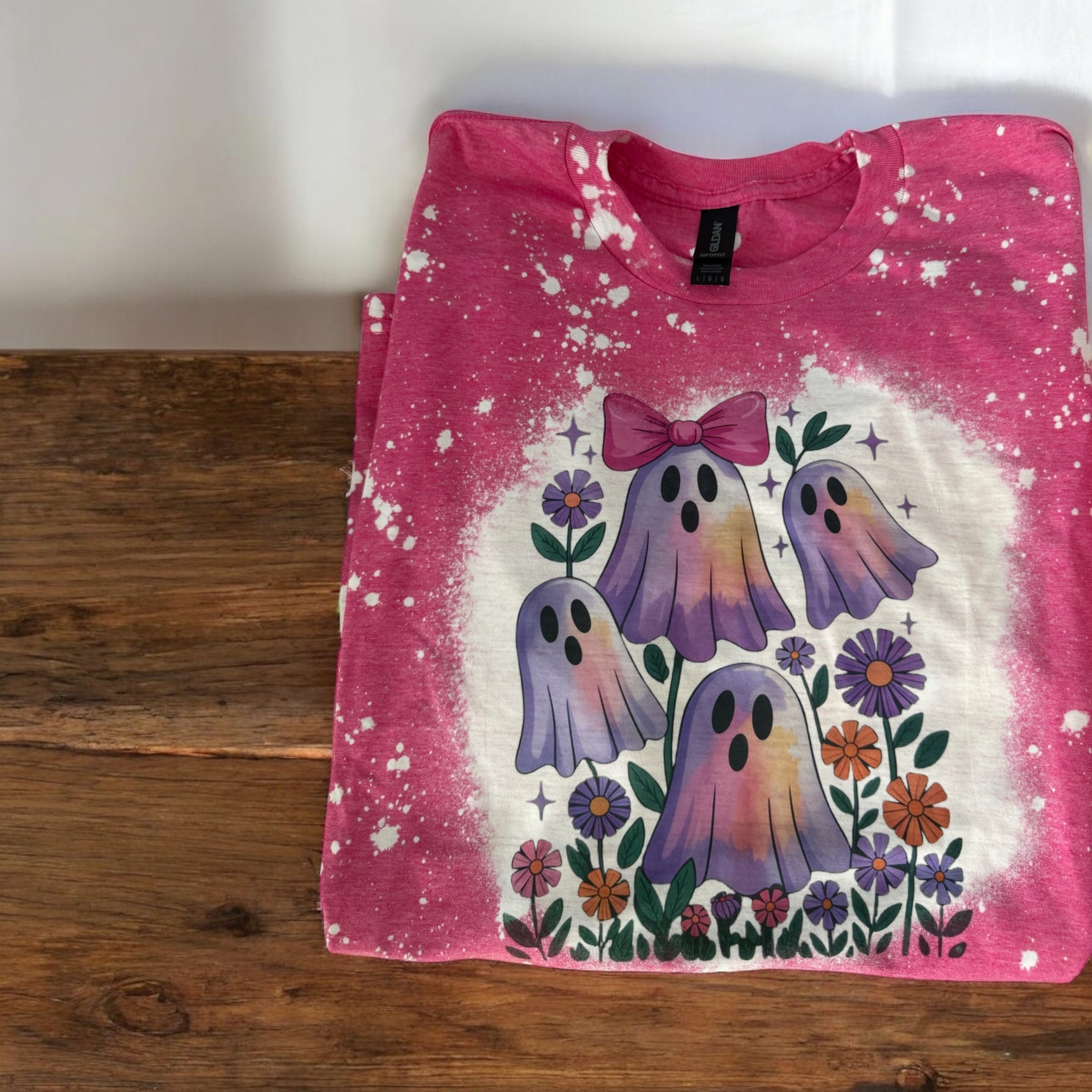 Cute Ghosts Bleached T Shirt